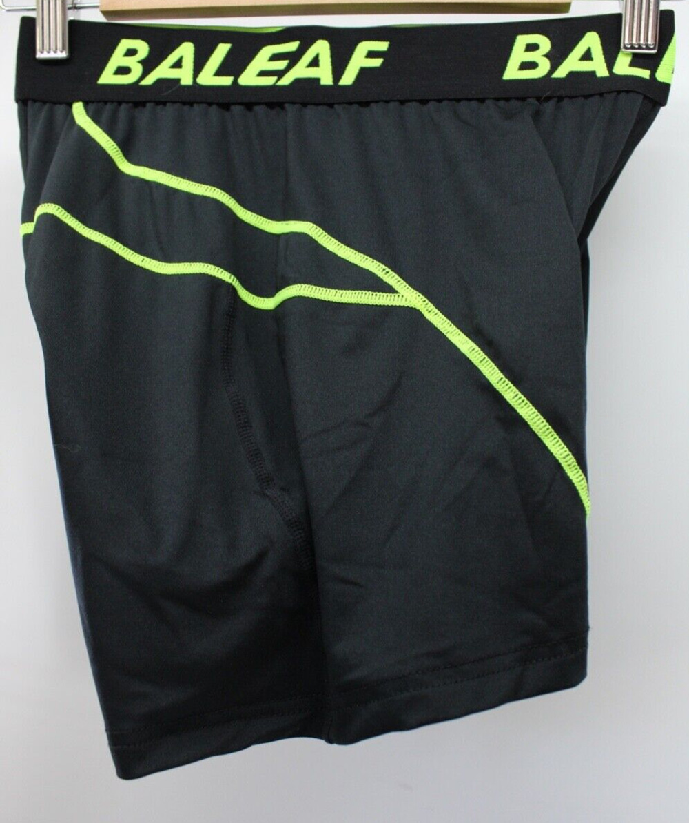 BALEAF PADDED CYCLING SHORTS BLACK W/ LIME ADULT SIZE LARGE